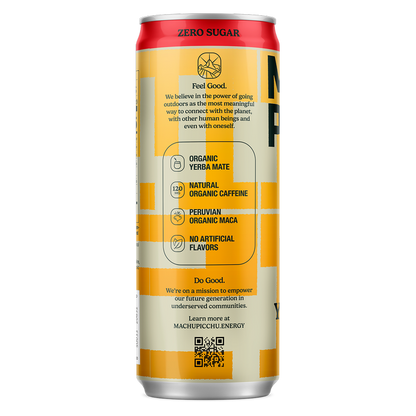 Machu Picchu Wild Berry Energy Organic Yerba Mate Zero Sugar 12oz Can