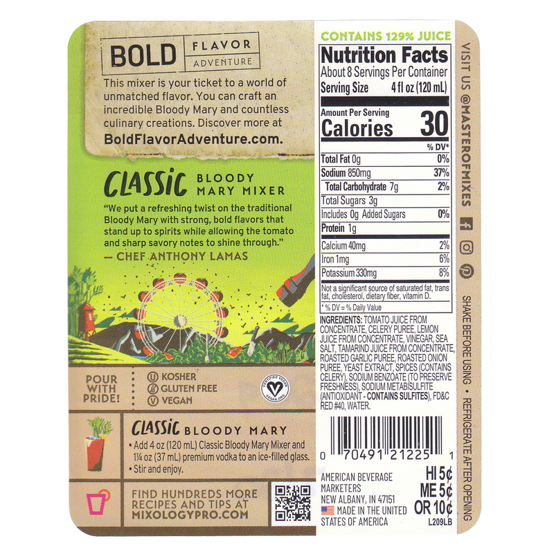 Master of Mixes Bloody Mary 1.75L Btl