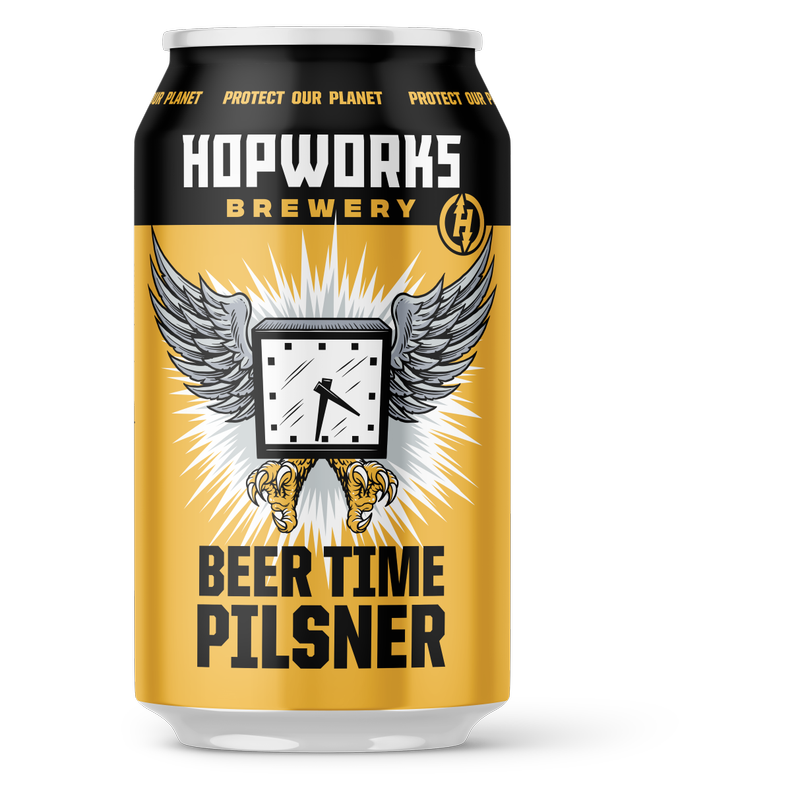 Hopworks Beer Time Pilsner 6pk 12oz Can 4.9% ABV