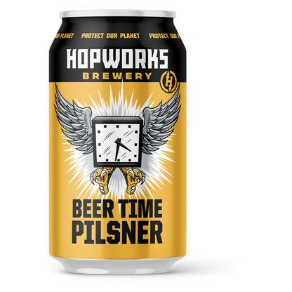 Hopworks Beer Time Pilsner 6pk 12oz Can 4.9% ABV