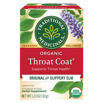 Traditional Medicinals Organic Throat Coat Herb Tea 16ct