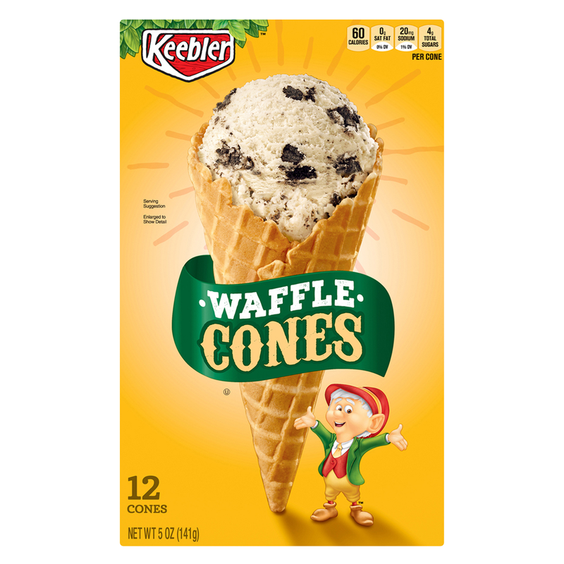 Keebler Waffle Ice Cream Cones, 5 oz, 12 ct