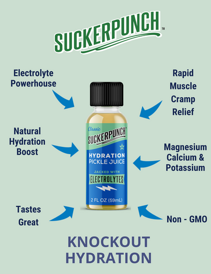 SuckerPunch Spicy Pickle Juice Hydration Shot 2oz Btl