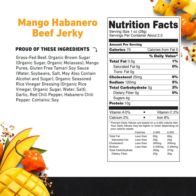 Country Archer Mango Habanero Beef Jerky 2.5oz