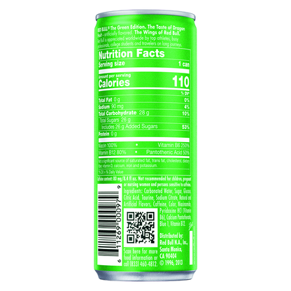 Red Bull Energy Drink The Green Edition Dragon Fruit 4pk 8.4oz Can