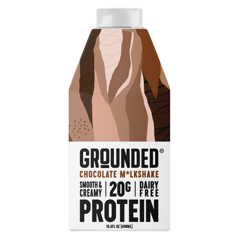 Grounded Chocolate 20g Protein Shake Non-Dairy 16.6oz Ctn
