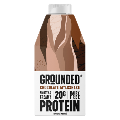 Grounded Chocolate 20g Protein Shake Non-Dairy 16.6oz Ctn