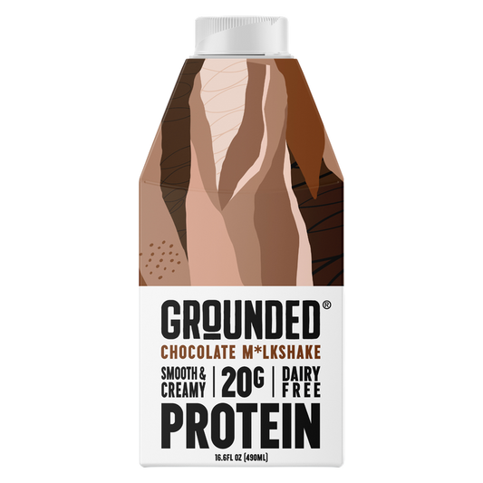 Grounded Chocolate 20g Protein Shake Non-Dairy 16.6oz Ctn