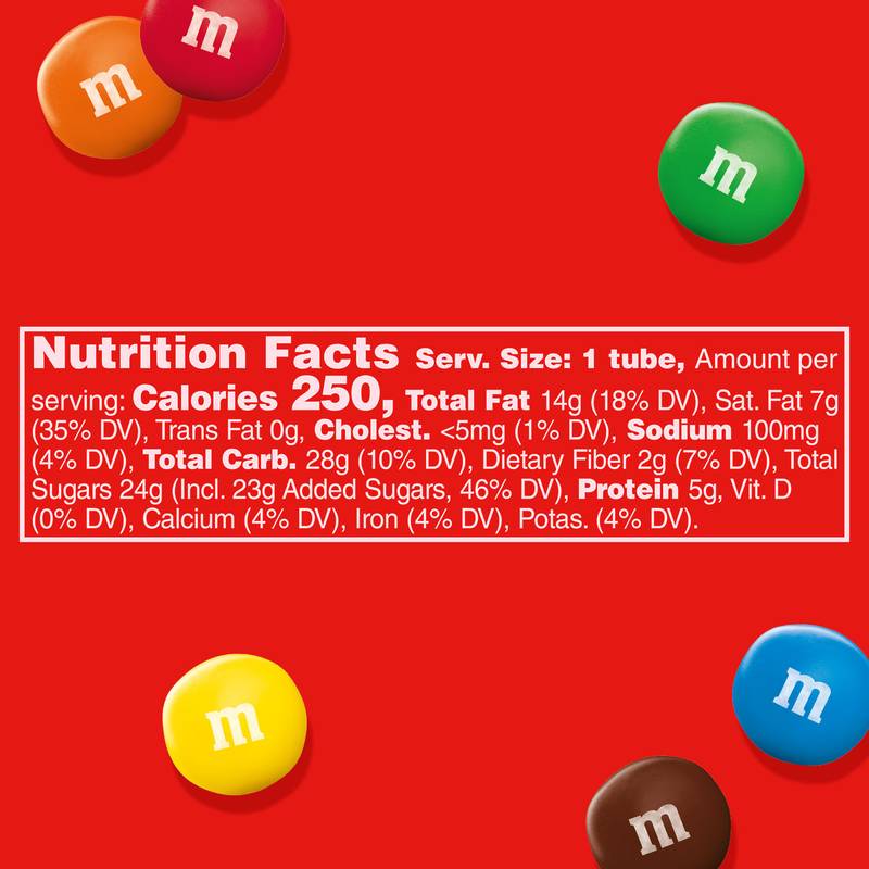 M&M'S Minis Peanut Butter Milk Chocolate Candy,  1.74 Oz Mega Tube (Packaging May Vary)