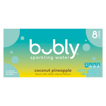 Bubly Coconut Pineapple 8pk 12oz Can