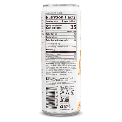 Huxley Mango Mesa Superfruit Energy Drink 12oz Can