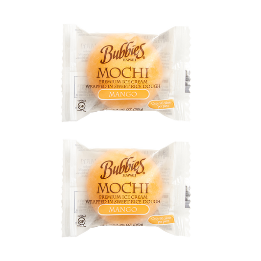 2ct Bubbies Hawaii Mango Mochi Ice Cream Individually Wrapped
