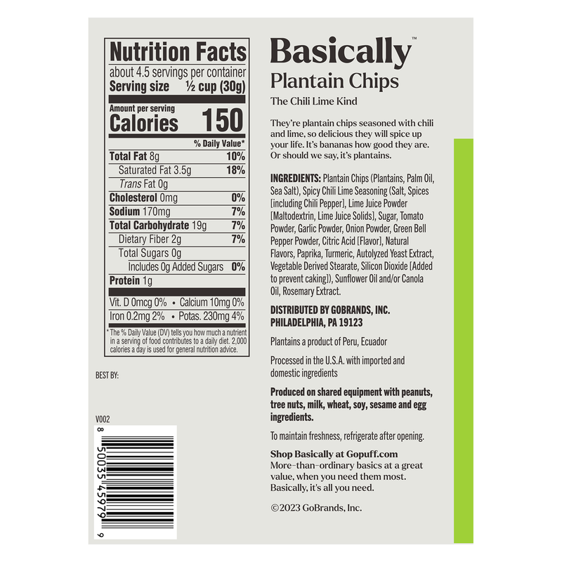 Basically Chili Lime Plantain Chips 5oz