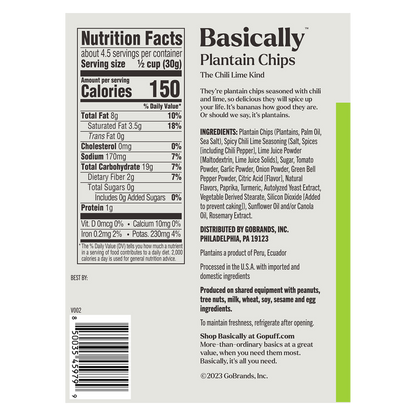 Basically Chili Lime Plantain Chips 5oz