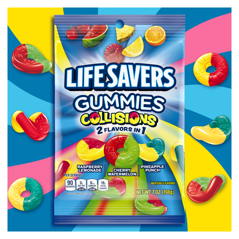 LIFE SAVERS Gummy Candy, Collisions, 7 oz Bag