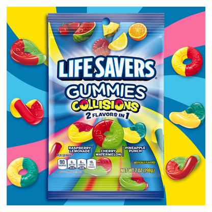 LIFE SAVERS Gummy Candy, Collisions, 7 oz Bag