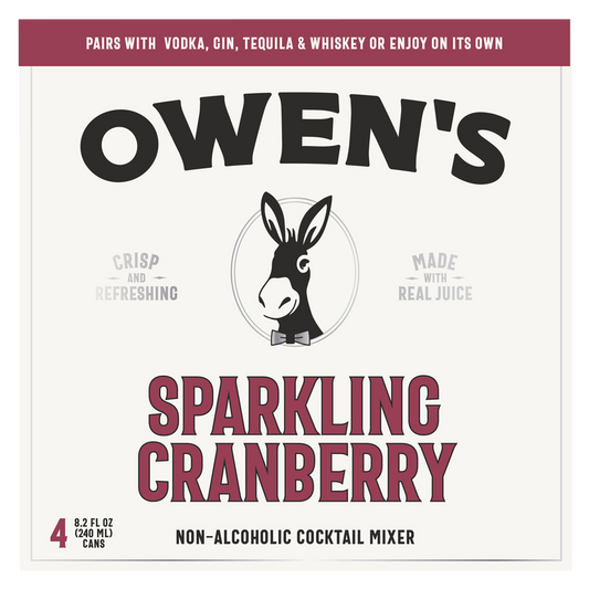 Owen's Sparkling Cranberry 4pk 8.4oz Can