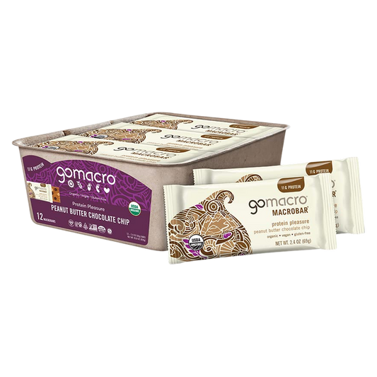GoMacro Peanut Butter Chocolate Chip Bar Case 12 CT