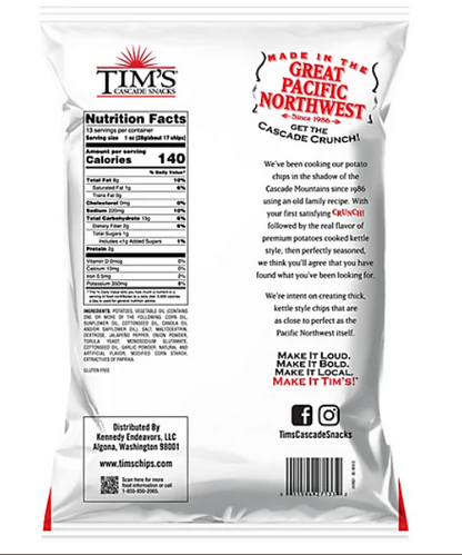 Tim's Cascade Potato Chips Jalapeno 13oz
