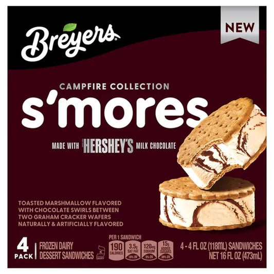 Breyers Hershey's S'mores Ice Cream Sandwiches 4ct