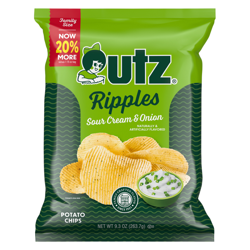 Utz Potato Chips Ripples Sour Cream & Onion 9.3oz