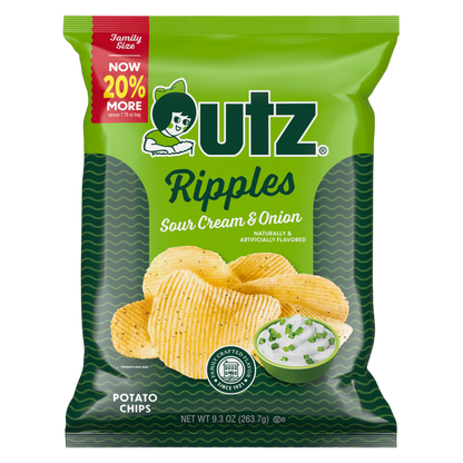 Utz Potato Chips Ripples Sour Cream & Onion 9.3oz