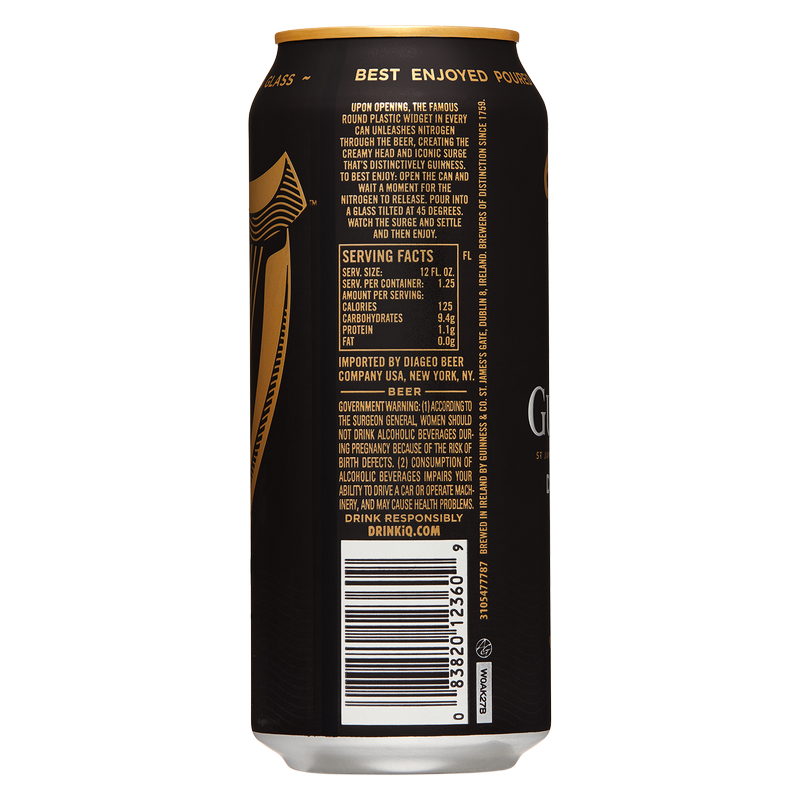 Guinness Draught Stout 8pk 14.9oz Can 4.2% ABV