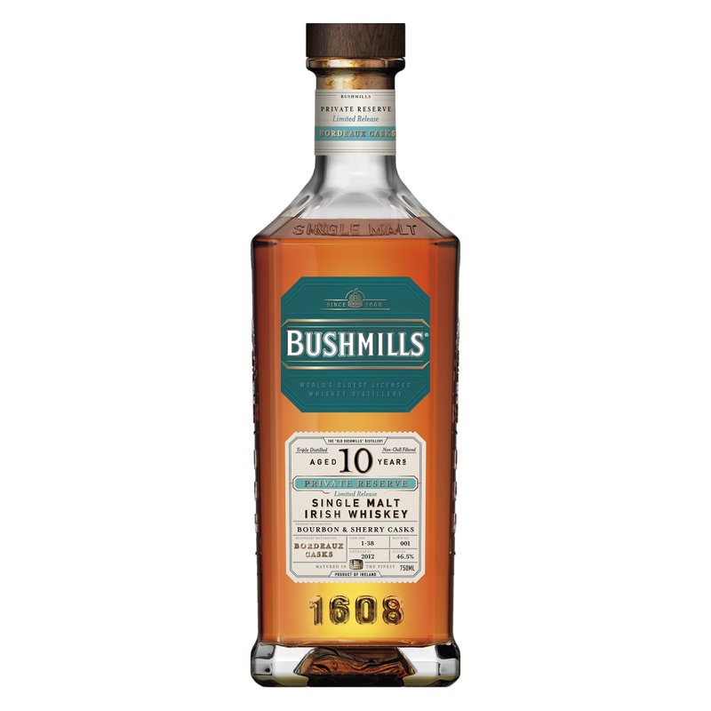 Bushmills Private Reserve Limited Release 10 Year Old: Bordeaux Casks Irish Whiskey 750ml (93 Proof)