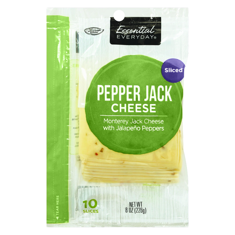 Essential Everyday Sliced Pepper Jack Cheese 8oz