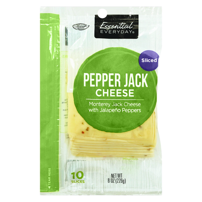 Essential Everyday Sliced Pepper Jack Cheese 8oz