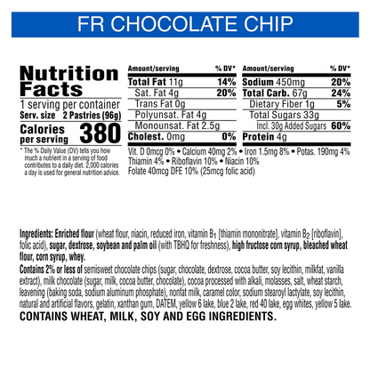 Pop-Tarts Frosted Chocolate Chip Breakfast Toaster Pastries 2ct