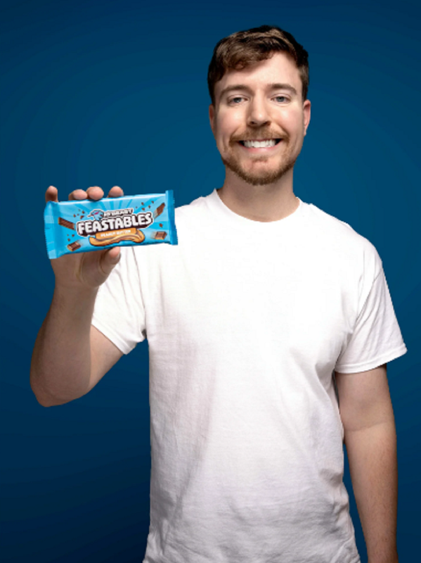 Feastables Peanut Butter Milk Chocolate Bar, 2.1 oz