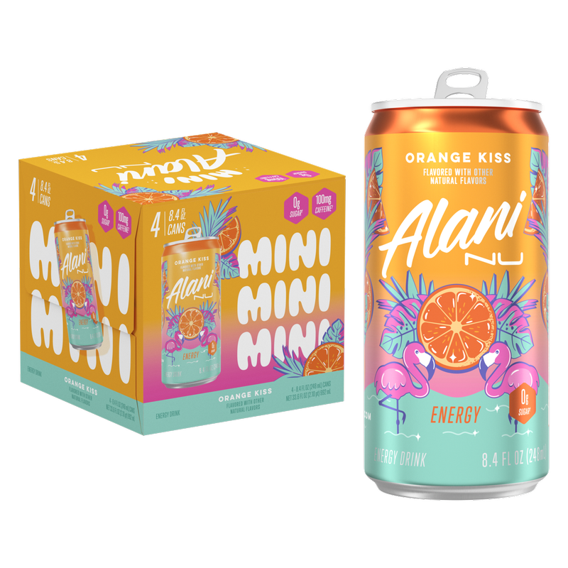 Alani Energy Orange Kiss 4pk 8.4oz Can