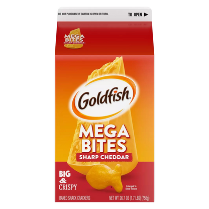 Goldfish Mega Bites Sharp Cheddar 26.7oz