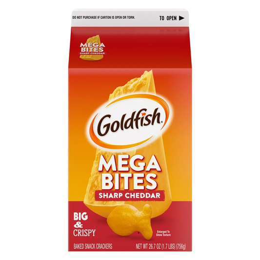 Goldfish Mega Bites Sharp Cheddar 26.7oz