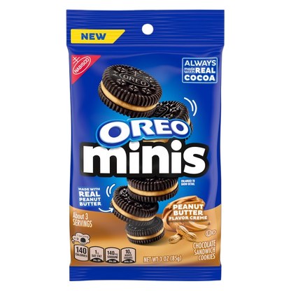 Oreo Mini Peanut Butter Chocolate Sandwich Cookies, 3oz