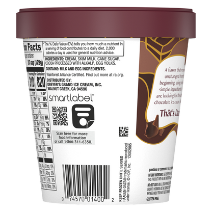 Haagen-Dazs Chocolate Ice Cream, 14oz.