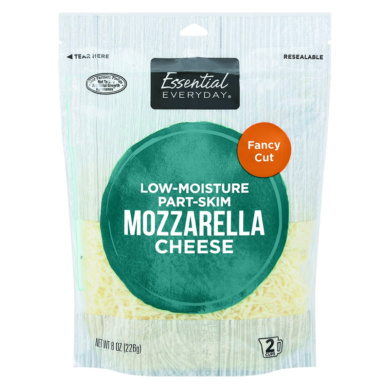 Essential Everyday Shredded Low-Moisture Part-Skim Mozzarella Cheese 8oz