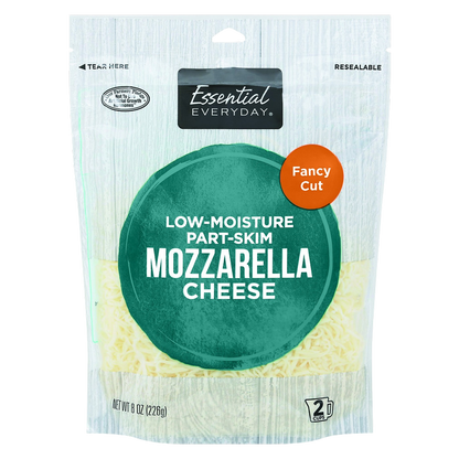 Essential Everyday Shredded Low-Moisture Part-Skim Mozzarella Cheese 8oz