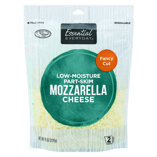 Essential Everyday Shredded Low-Moisture Part-Skim Mozzarella Cheese 8oz
