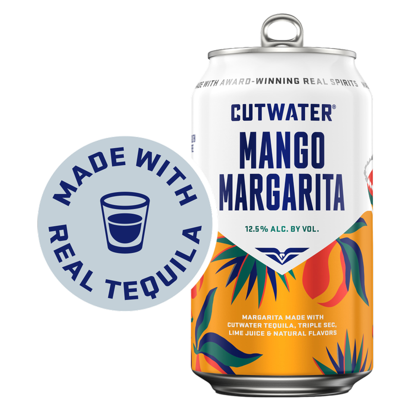 Cutwater Tequila Mango Margarita 4pk 12oz Cans 12.5% ABV