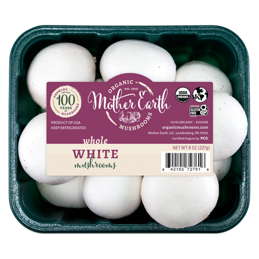 Organic Whole White Mushrooms - 8oz