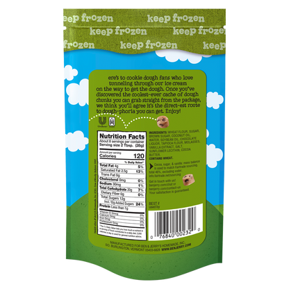 Ben & Jerry's Frozen Vegan Chocolate Chip Cookie Dough Chunks 8oz