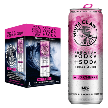 White Claw Vodka + Soda Wild Cherry 4pk 12oz Can 4.5% ABV