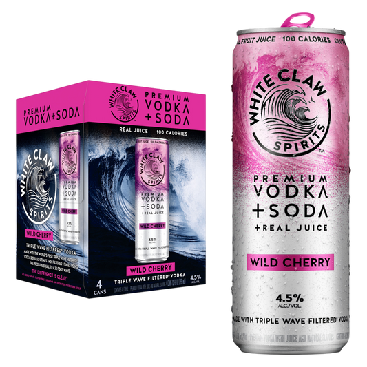 White Claw Vodka + Soda Wild Cherry 4pk 12oz Can 4.5% ABV