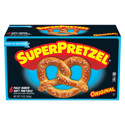 SuperPretzel Frozen Original Fully Baked Soft Pretzels 6ct 13oz
