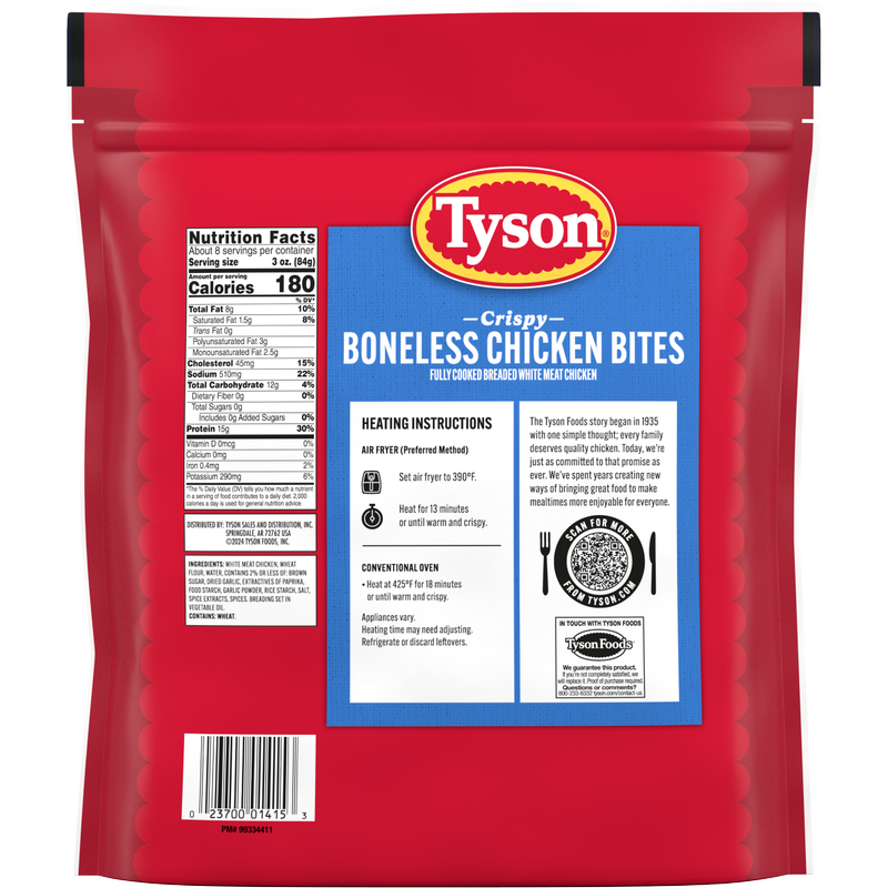 Tyson Any'tizers Frozen Popcorn Chicken Chunks 24oz
