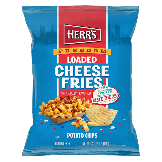 Herr's Freedom Loaded Cheese Fries Ripple Chips 2.125oz.