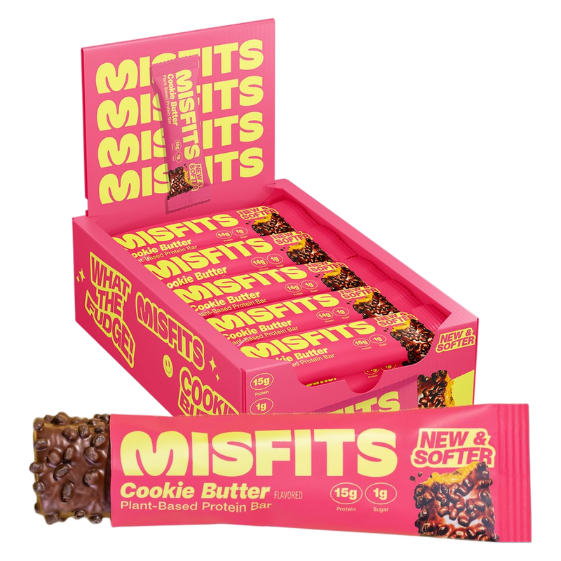 Misfits Plant-Based Cookie Butter Protein Bar Case 15 CT