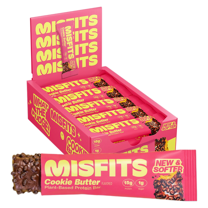 Misfits Plant-Based Cookie Butter Protein Bar Case 15 CT